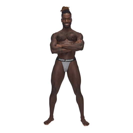 Sexagon Strappy Ring Jock Grey L/Xl | 845830086462 | Available at EroticWarehouse.com