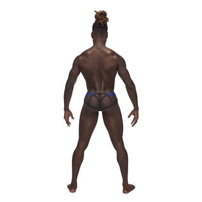 Sexagon Strappy Ring Jock Royal L/Xl | 845830086486 | Available at EroticWarehouse.com