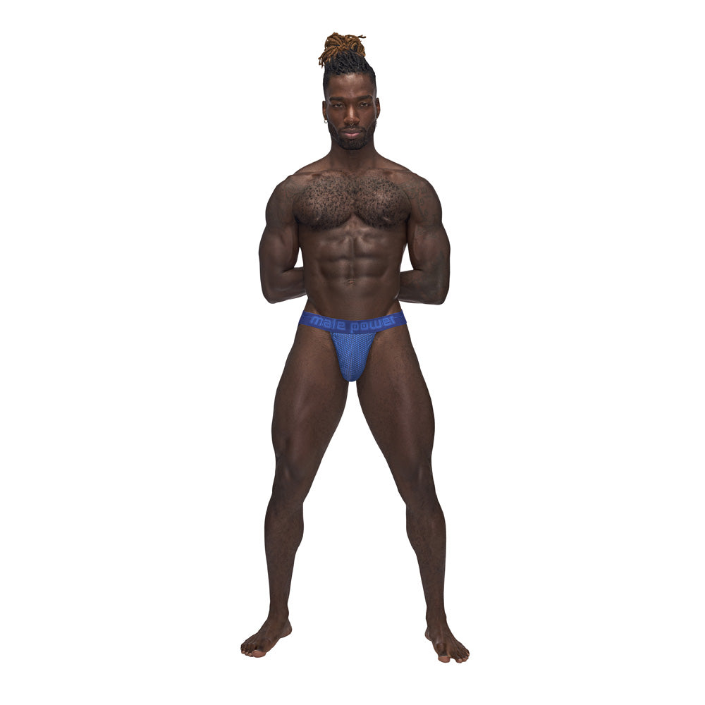 Sexagon Strappy Ring Jock Royal L/Xl | 845830086486 | Available at EroticWarehouse.com