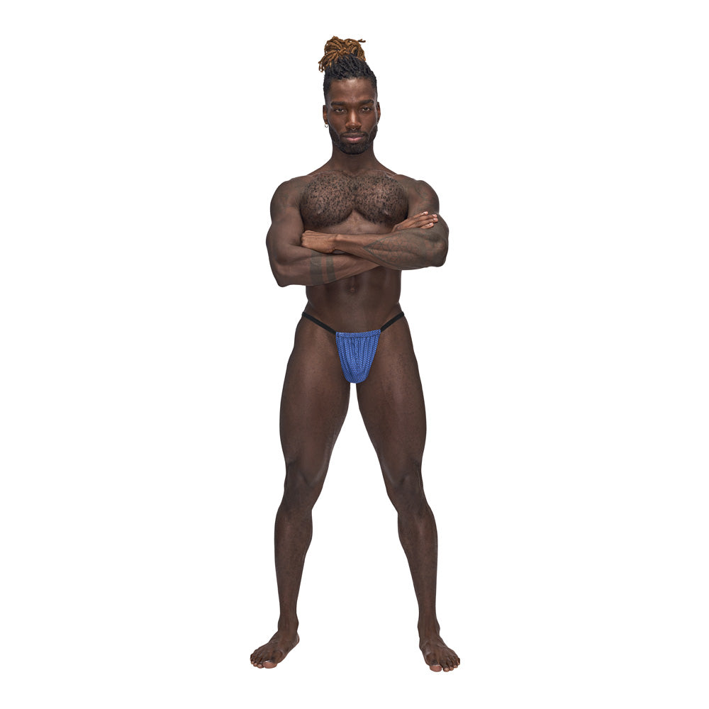 Sexagon Posing Strap Royal One Size | 845830086516 | Available at EroticWarehouse.com
