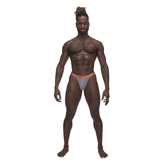 Casanova Uplift Thong Grey S/M | 845830086639 | Available at EroticWarehouse.com