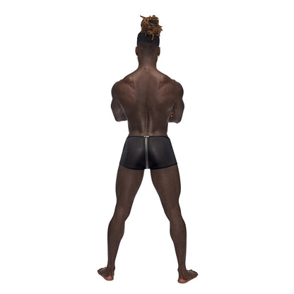 Landing Strip Mini Short Black Xl | 845830086714 | Available at EroticWarehouse.com