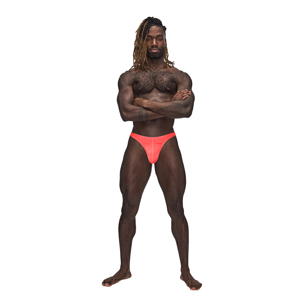Barely There Bong Thong Coral L/Xl | 845830086882 | Available at EroticWarehouse.com