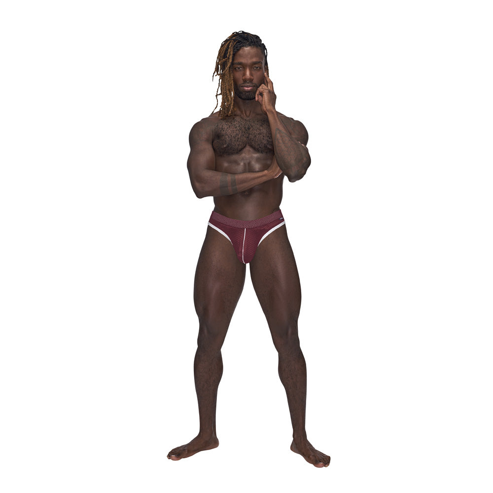 Sport Thong Burgundy S/M | 845830087018 | Available at EroticWarehouse.com