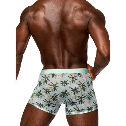 Sheer Prints Seamless Sheer Short Flamingo Large | 845830089395 | Available at EroticWarehouse.com