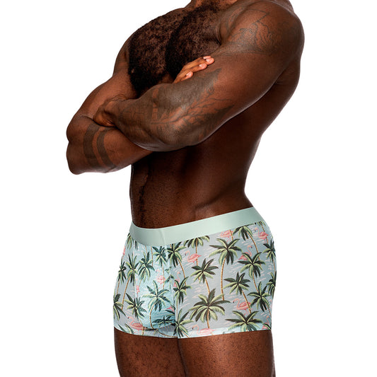 Sheer Prints Seamless Sheer Short Flamingo Small | 845830089418 | Available at EroticWarehouse.com