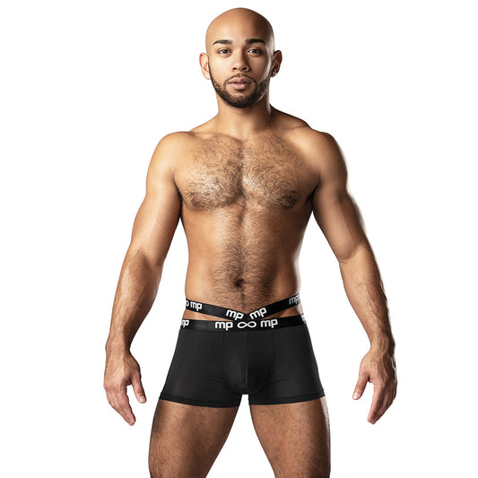 Infinite Comfort Amplifying Strappy Pouch Short Black Medium | 845830091190 | Available at EroticWarehouse.com