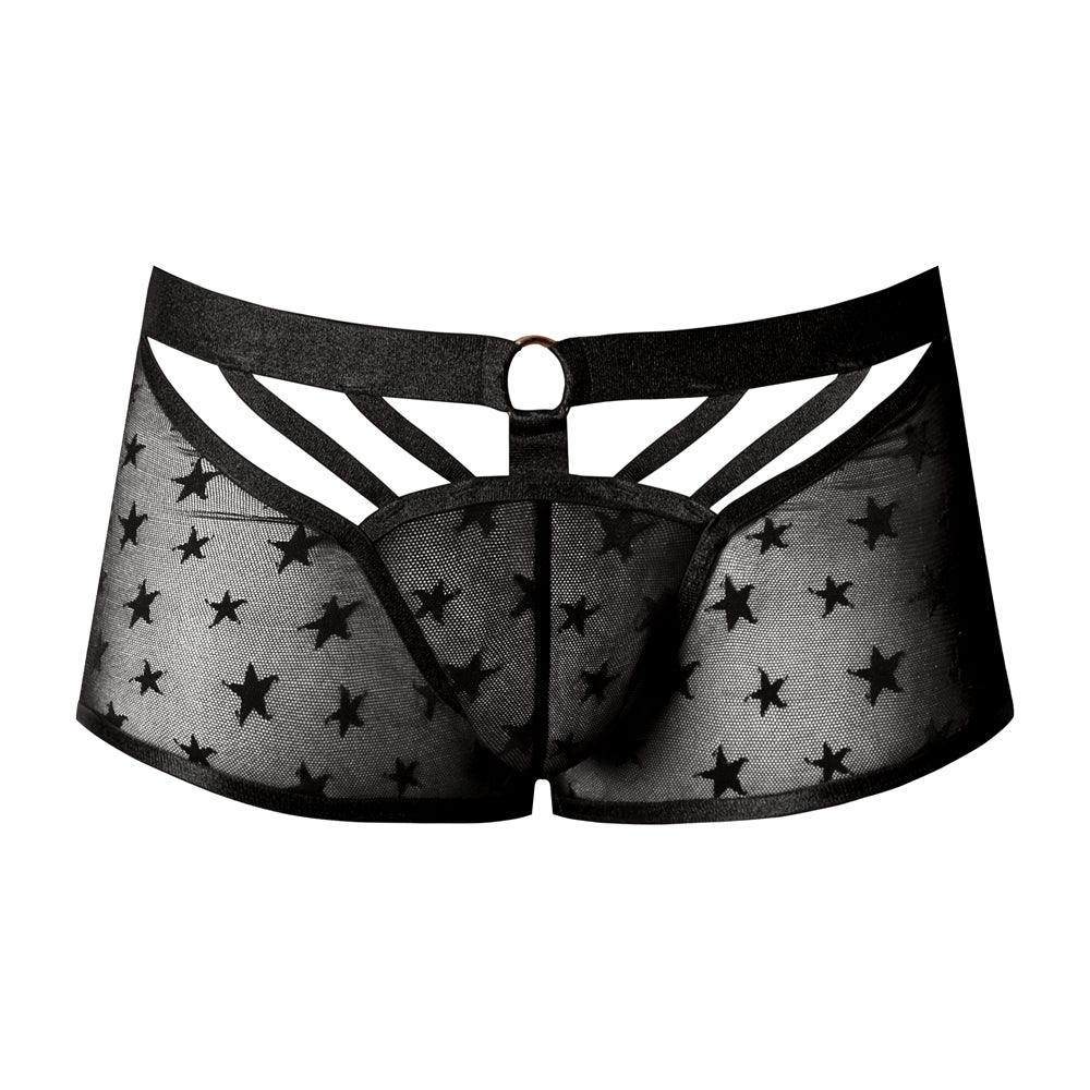 Love Star Short W/ Ring Black Medium | 845830093224 | Available at EroticWarehouse.com