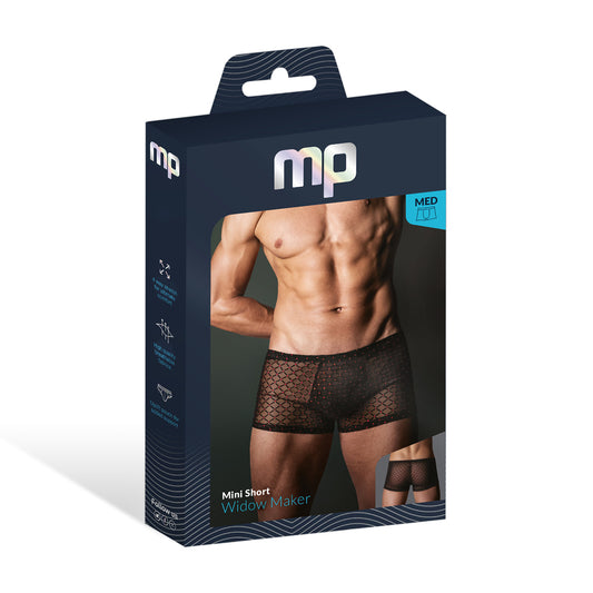 Widow Maker Mini Pouch Short Black Medium | 845830093798 | Available at EroticWarehouse.com