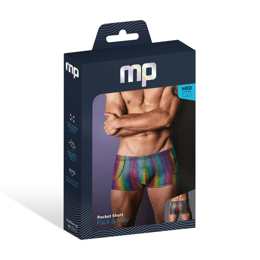Pack & Play Pocket Short Rainbow Large | 845830093880 | Available at EroticWarehouse.com