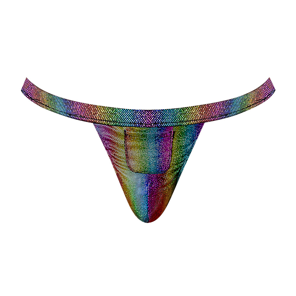 Pack & Play Jock W/ Front Condom Pouch Rainbow L/XL | 845830093910 | Available at EroticWarehouse.com