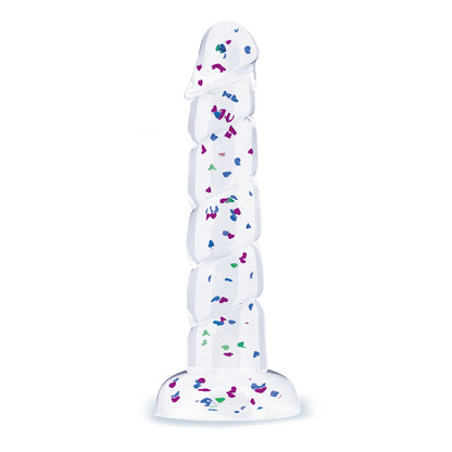 Glittergasm 7.5" Blue Green Purple Swirl Dildo | 847841013321 | Available at EroticWarehouse.com