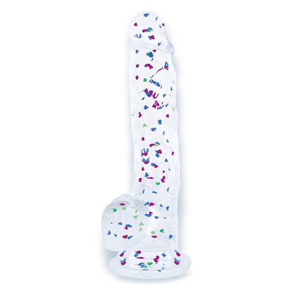 Glittergasm 8" Blue Green Purple Dildo | 847841013345 | Available at EroticWarehouse.com