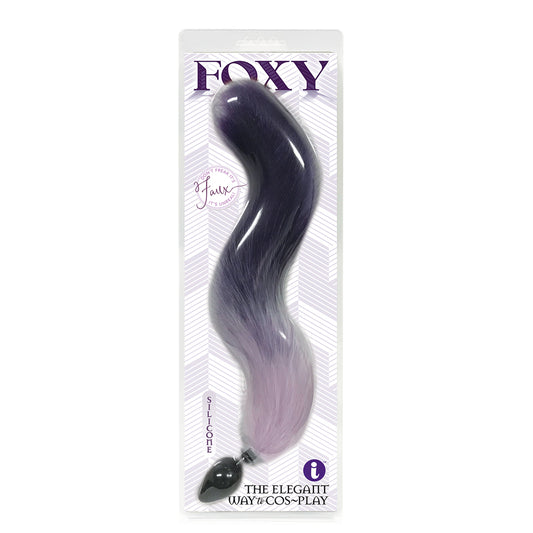 Foxy Silicone Fox Tail Butt Plug Purple | 847841014014 | Available at EroticWarehouse.com