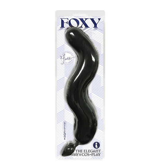 Foxy Silicone Fox Tail Butt Plug Black | 847841014021 | Available at EroticWarehouse.com