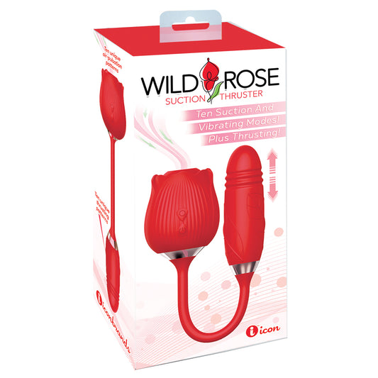 Wild Rose & Thruster Rechargeable Silicone Suction Vibrator | 847841017022 | Available at EroticWarehouse.com