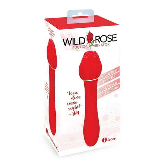 Wild Rose & Vibrator Rechargeable Silicone Suction Vibrator | 847841017060 | Available at EroticWarehouse.com