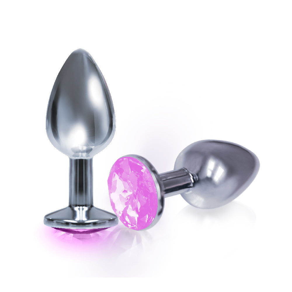 The 9's The Silver Starter Bejeweled Stainless Steel Plug | 847841023139 | Available at EroticWarehouse.com