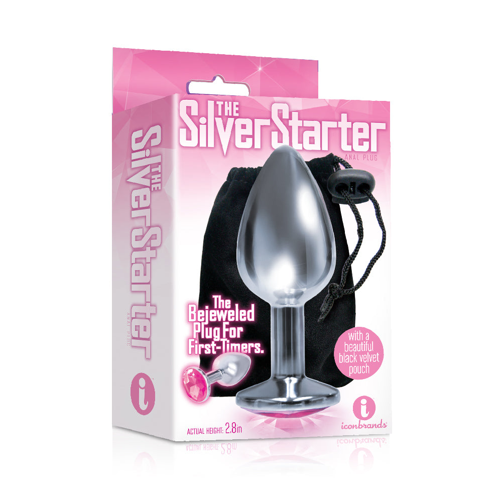 The 9's The Silver Starter Bejeweled Stainless Steel Plug | 847841023139 | Available at EroticWarehouse.com