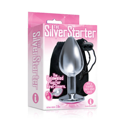 The 9's The Silver Starter Bejeweled Stainless Steel Plug | 847841023139 | Available at EroticWarehouse.com