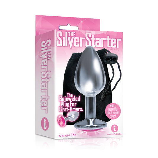 The 9's The Silver Starter Bejeweled Stainless Steel Plug | 847841023139 | Available at EroticWarehouse.com