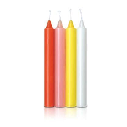 The 9's Make Me Melt Sensual Warm-Drip Candles 4Pk Pastel | 847841023276 | Available at EroticWarehouse.com