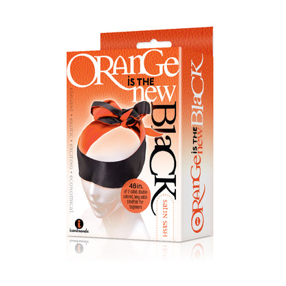 The 9's Orange Is The New Black Satin Sash Reversible Blindfold/Restraint | 847841025225 | Available at EroticWarehouse.com