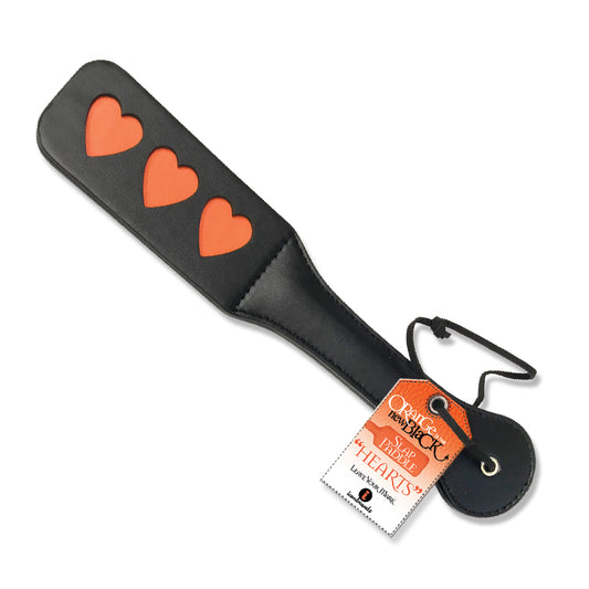 The 9's Orange Is The New Black Slap Paddle Hearts | 847841025270 | Available at EroticWarehouse.com
