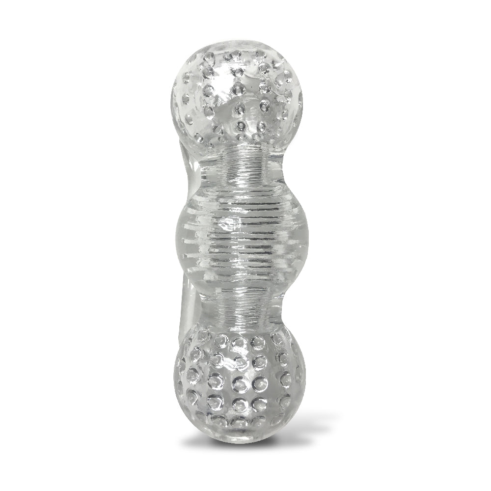 The 9's Clear Stroke Threeway Masturbator | 847841026277 | Available at EroticWarehouse.com