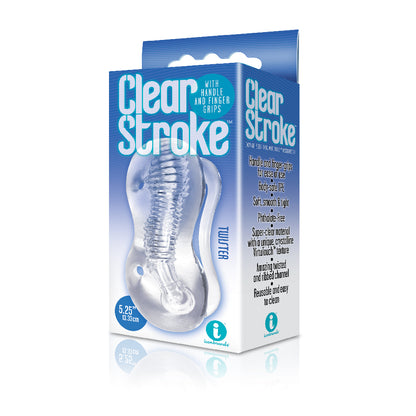 The 9's Clear Stroke Twister Masturbator | 847841026284 | Available at EroticWarehouse.com