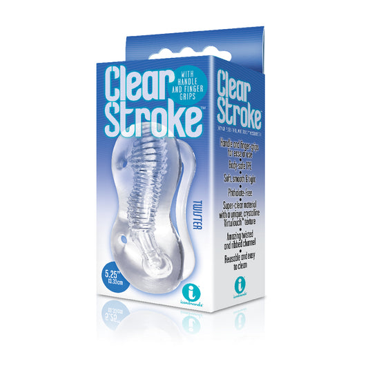 The 9's Clear Stroke Twister Masturbator | 847841026284 | Available at EroticWarehouse.com