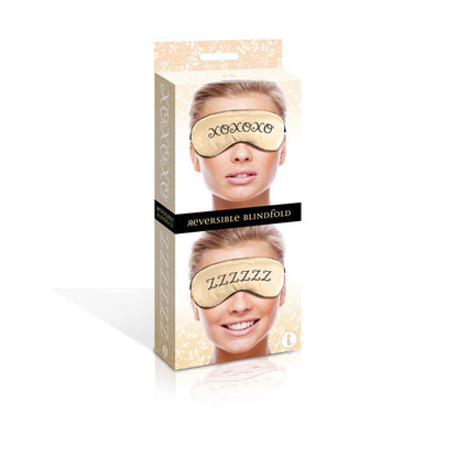 The 9's Xoxo/Zzz Satin Blindfold | 847841026376 | Available at EroticWarehouse.com
