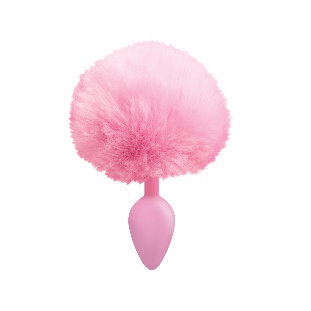 The 9's Cottontails Silicone Bunny Tail Butt Plug Pink | 847841026413 | Available at EroticWarehouse.com