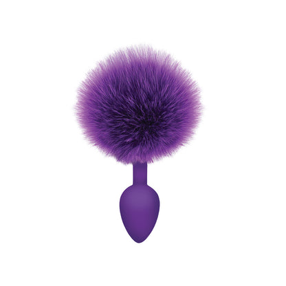 The 9's Cottontails Silicone Bunny Tail Butt Plug Purple | 847841026420 | Available at EroticWarehouse.com