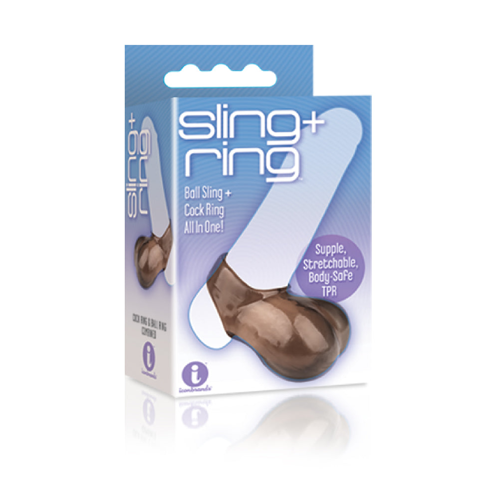 The 9's Sling And Ring Cock Ring And Ball Sling | 847841026468 | Available at EroticWarehouse.com