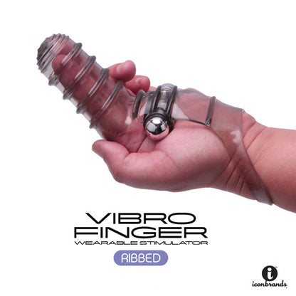The 9's Vibrofinger Finger Massager Grey | 847841026512 | Available at EroticWarehouse.com