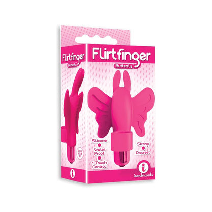 The 9's Flirt Finger Butterfly Finger Vibrator Pink | 847841026703 | Available at EroticWarehouse.com