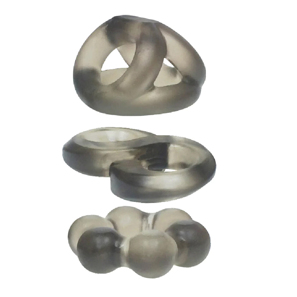 The 9's Phat Rings Smoke 1 Chunky Cock Rings | 847841026727 | Available at EroticWarehouse.com