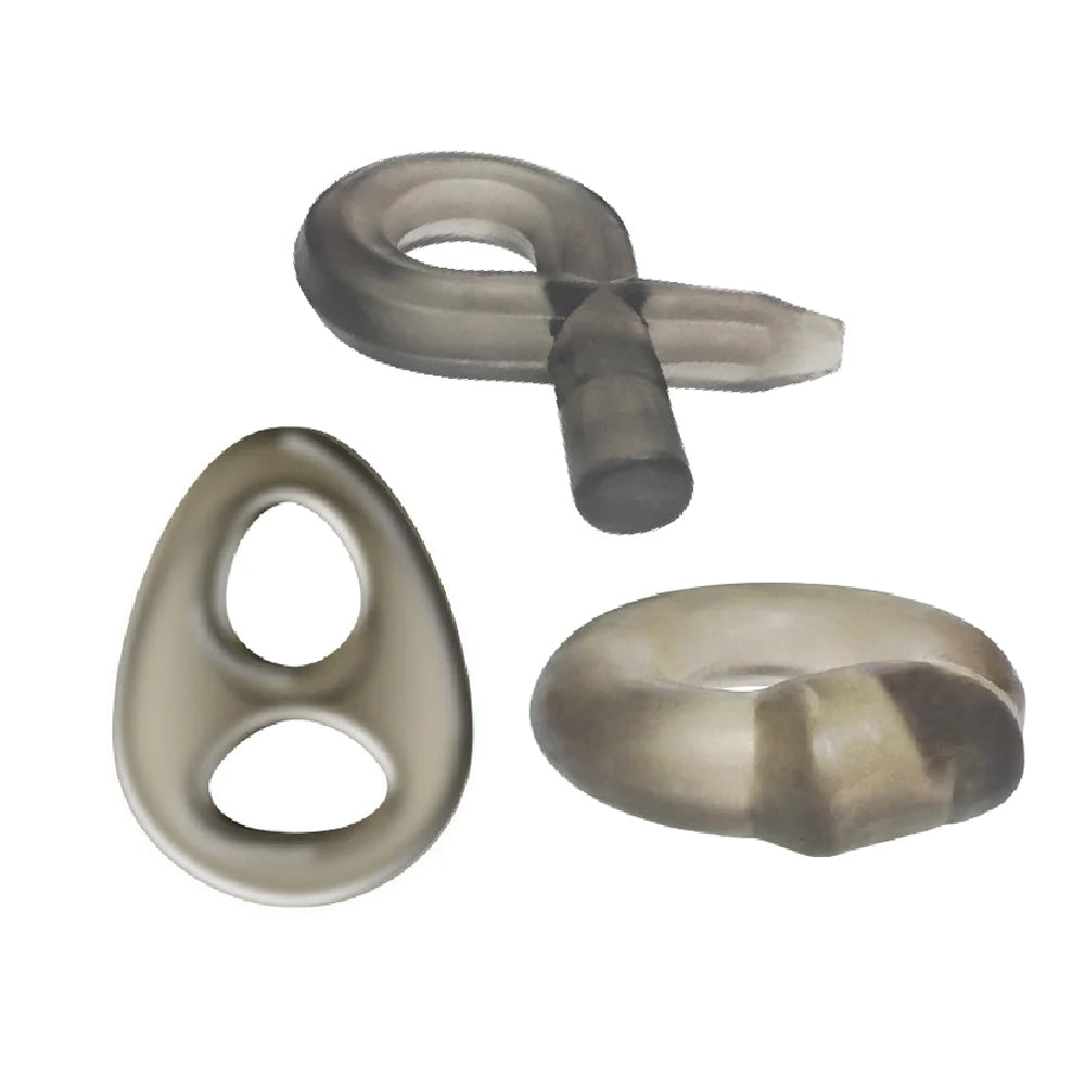 The 9's Phat Rings Smoke 2 Chunky Cock Rings | 847841026734 | Available at EroticWarehouse.com