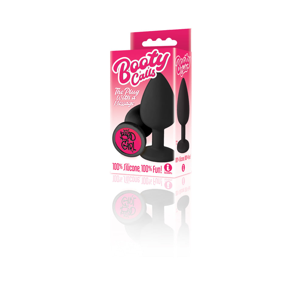 The 9's Booty Calls Silicone Butt Plug Black Bad Girl | 847841026918 | Available at EroticWarehouse.com