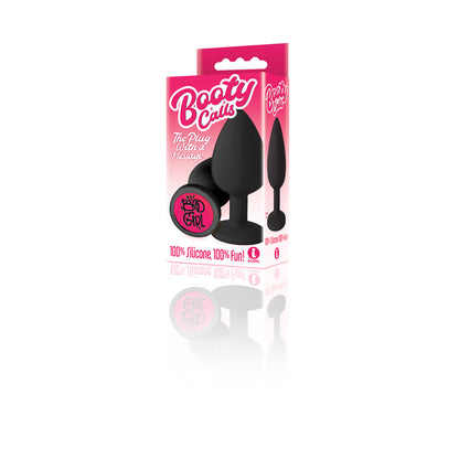 The 9's Booty Calls Silicone Butt Plug Black Bad Girl | 847841026918 | Available at EroticWarehouse.com