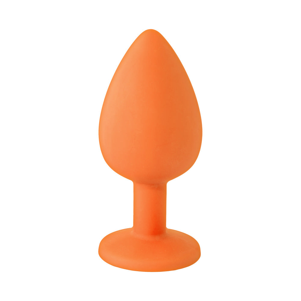 The 9's Booty Calls Silicone Butt Plug Orange Hit It Hard | 847841026925 | Available at EroticWarehouse.com