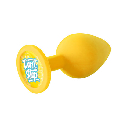 The 9's Booty Calls Silicone Butt Plug Yellow Don't Stop | 847841026932 | Available at EroticWarehouse.com