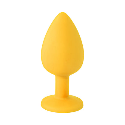 The 9's Booty Calls Silicone Butt Plug Yellow Don't Stop | 847841026932 | Available at EroticWarehouse.com