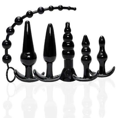 Try-Curious Anal Plug Kit Black | 847841080132 | Available at EroticWarehouse.com