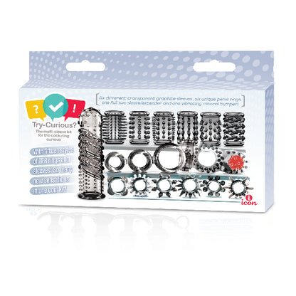 Try-Curious Cock Ring & Sleeve Set | 847841080149 | Available at EroticWarehouse.com