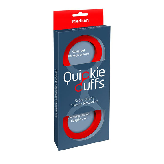 Quickie Cuffs Med Red | 847878002220 | Available at EroticWarehouse.com