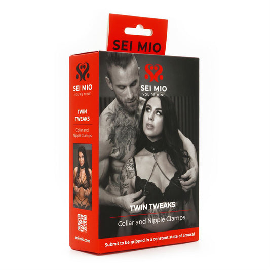 Sei Mio Twin Tweaks Collar And Clamps | 847878002428 | Available at EroticWarehouse.com