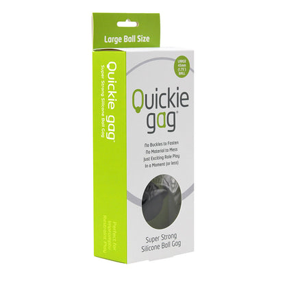 Quickie Ball Gag Large Black | 847878002466 | Available at EroticWarehouse.com
