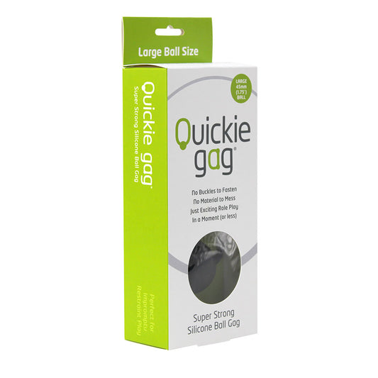 Quickie Ball Gag Large Black | 847878002466 | Available at EroticWarehouse.com